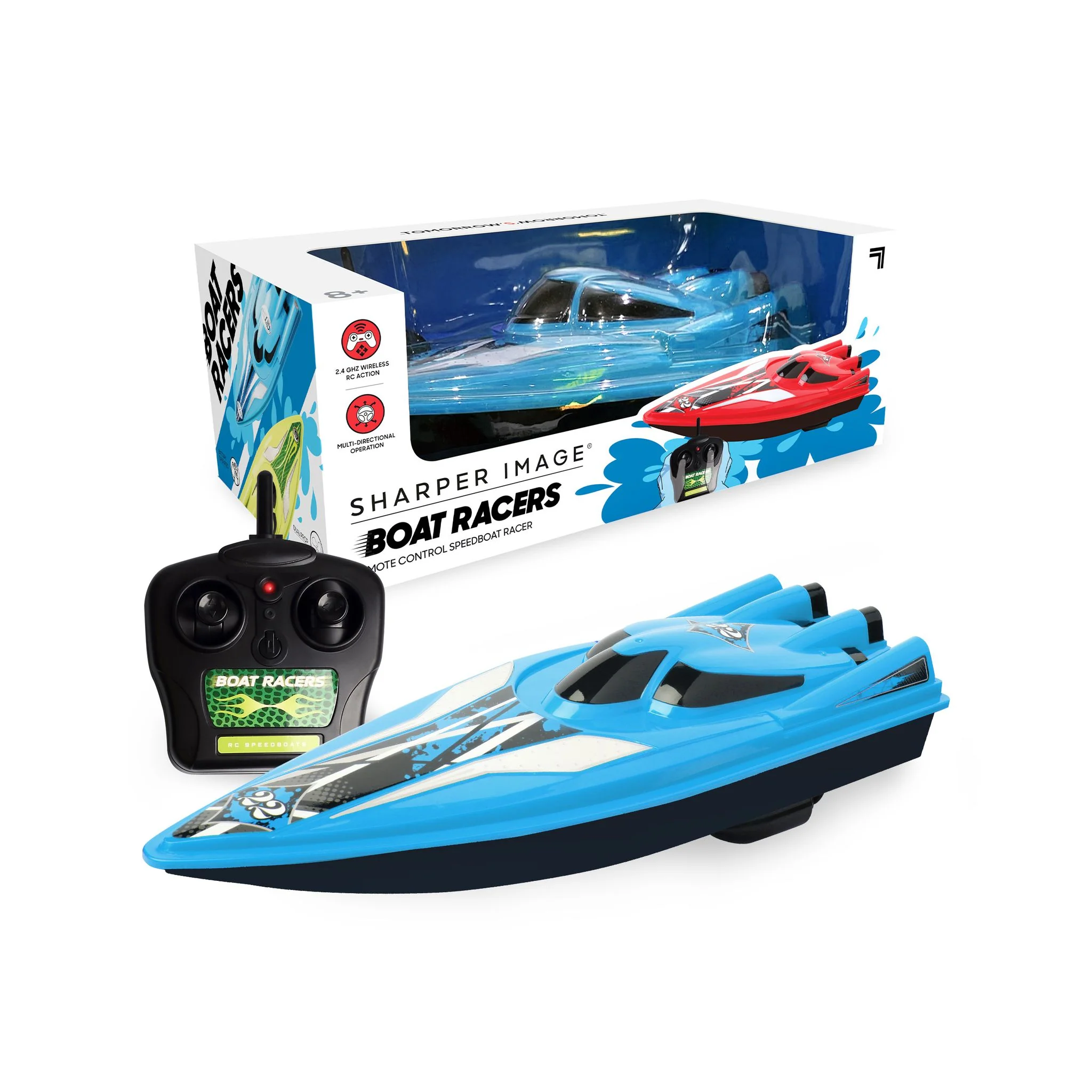 Sharper Image RC Boat Racers - Blue - Toyworld NZ
