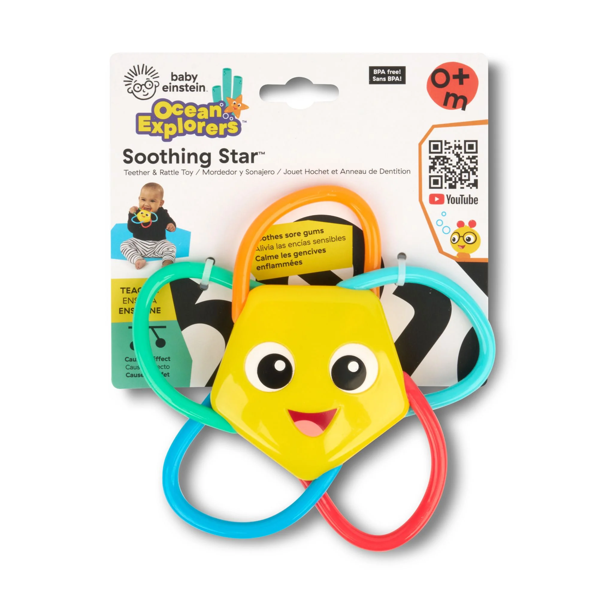 Baby Einstein Soothing Star Teether & Rattle Toy - Toyworld NZ