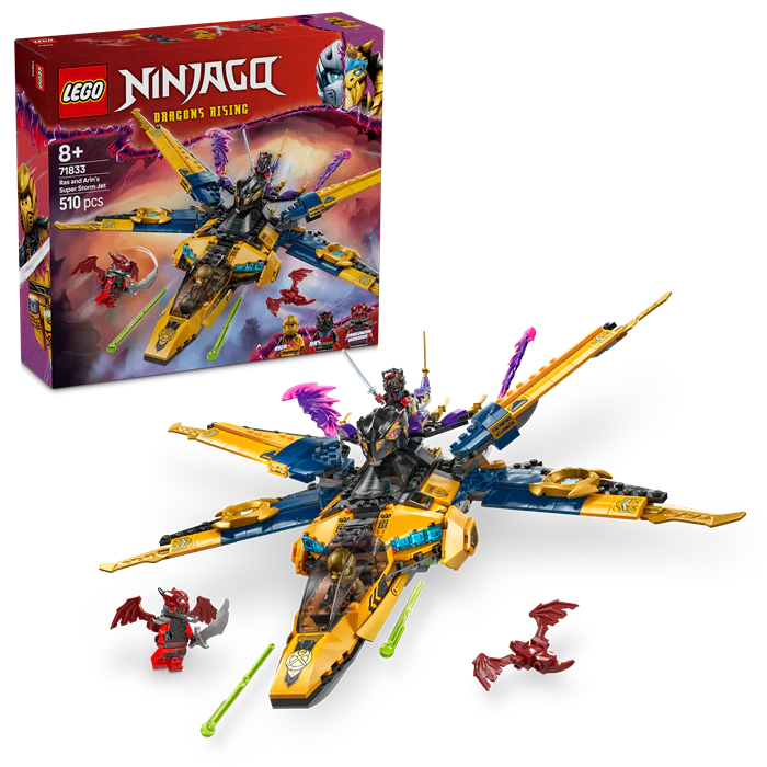 LEGO 71833 NINJAGO Ras And Arin's Super Storm Jet
