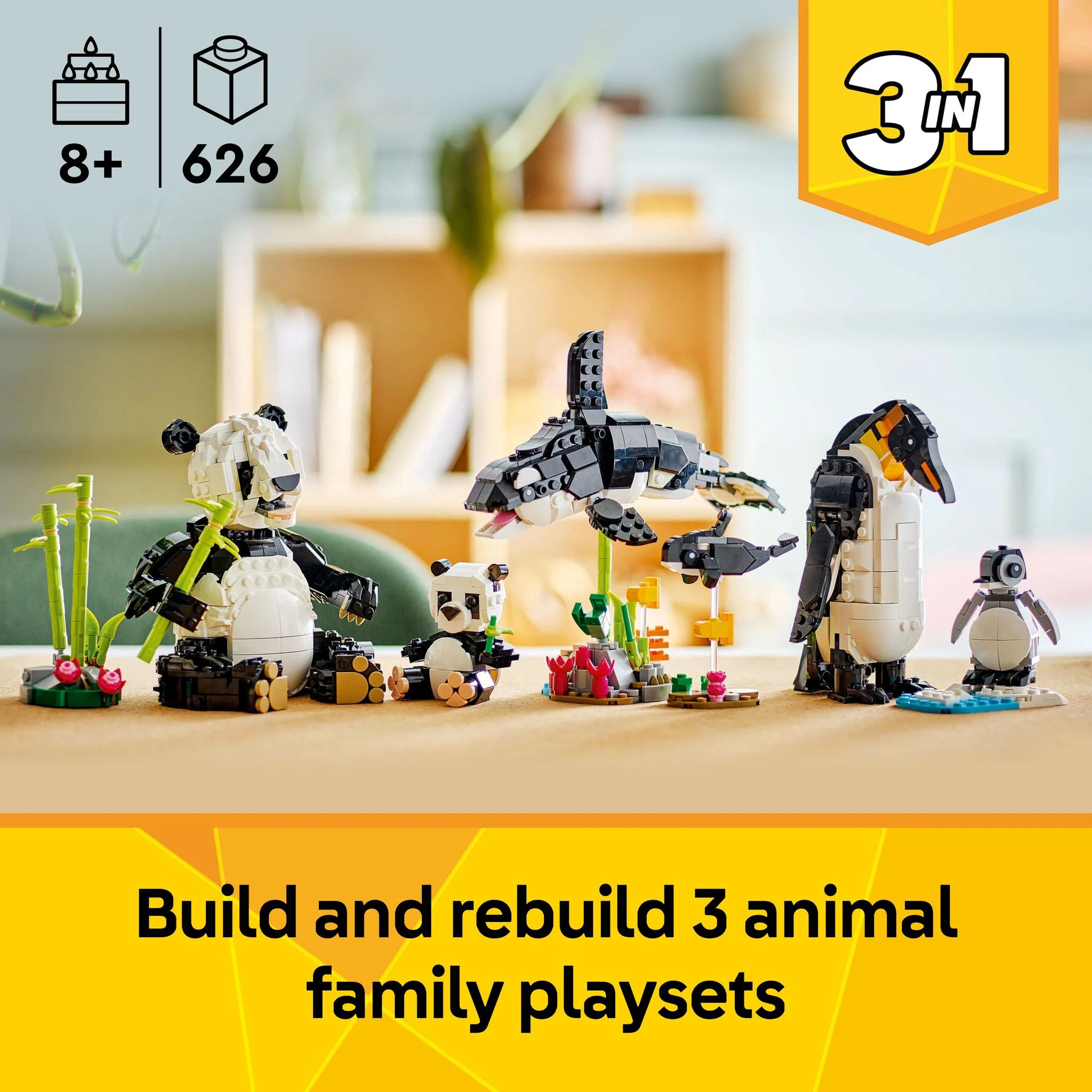 LEGO 31165 Creator Wild Animals: Panda Family - Toyworld NZ