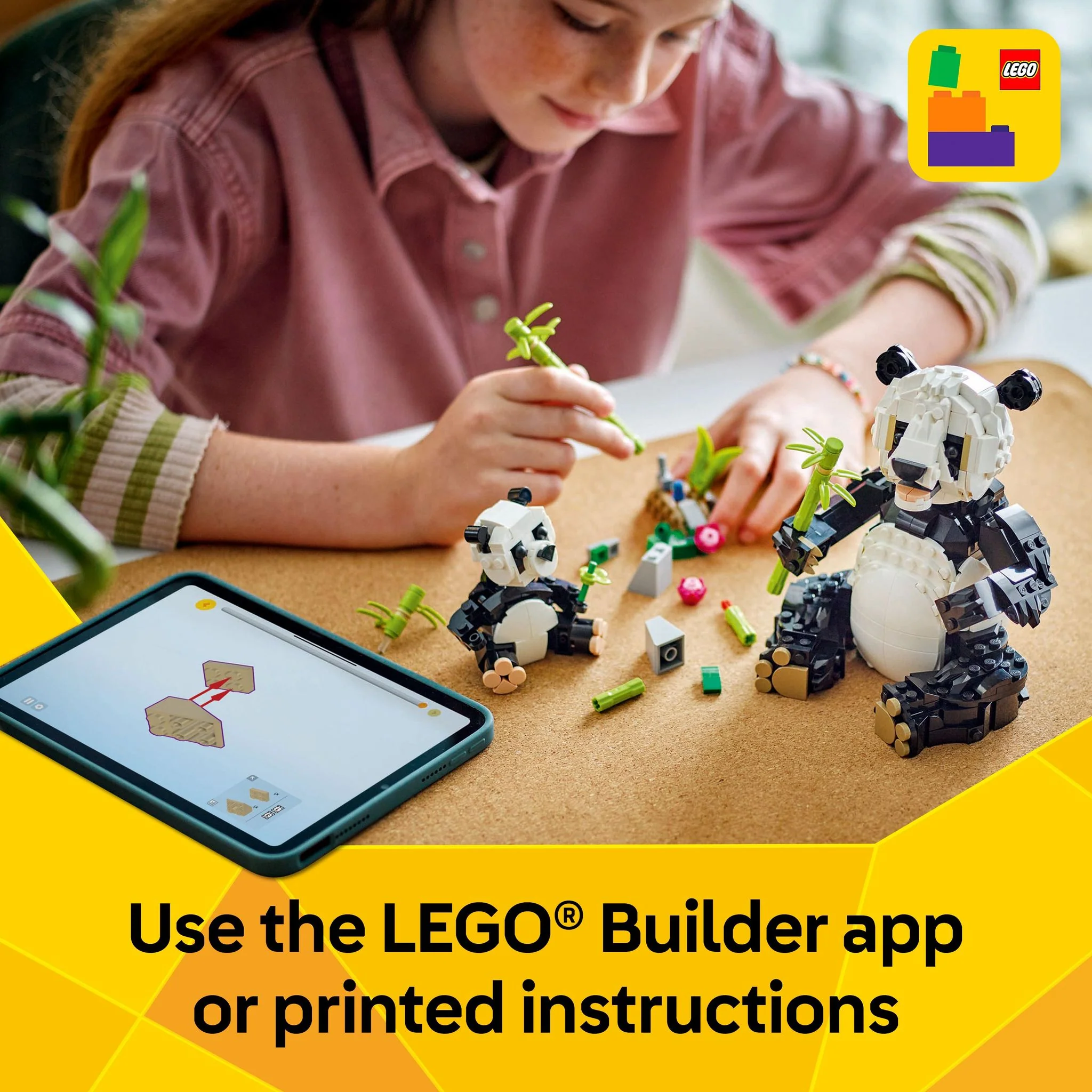 LEGO 31165 Creator Wild Animals: Panda Family - Toyworld NZ