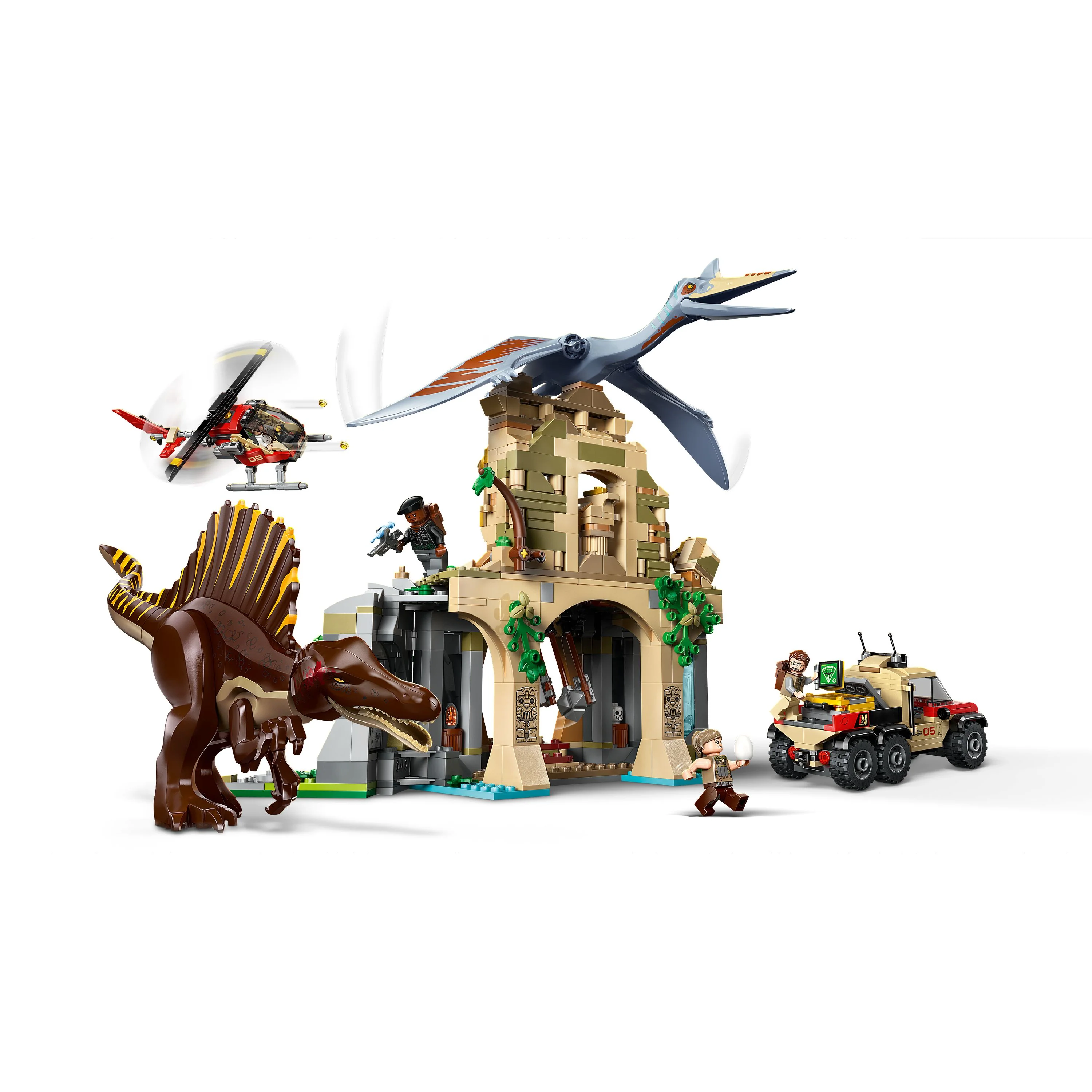 LEGO 76976 Jurassic World Spinosaurus & Quetzalcoatlus Air Mission ...