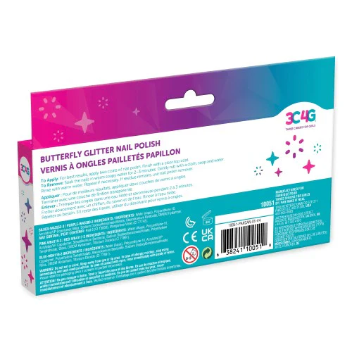 1333-3c4g-butterfly-glitter-nail-polish-4.webp 3C4G Butterfly Glitter Nail Polish