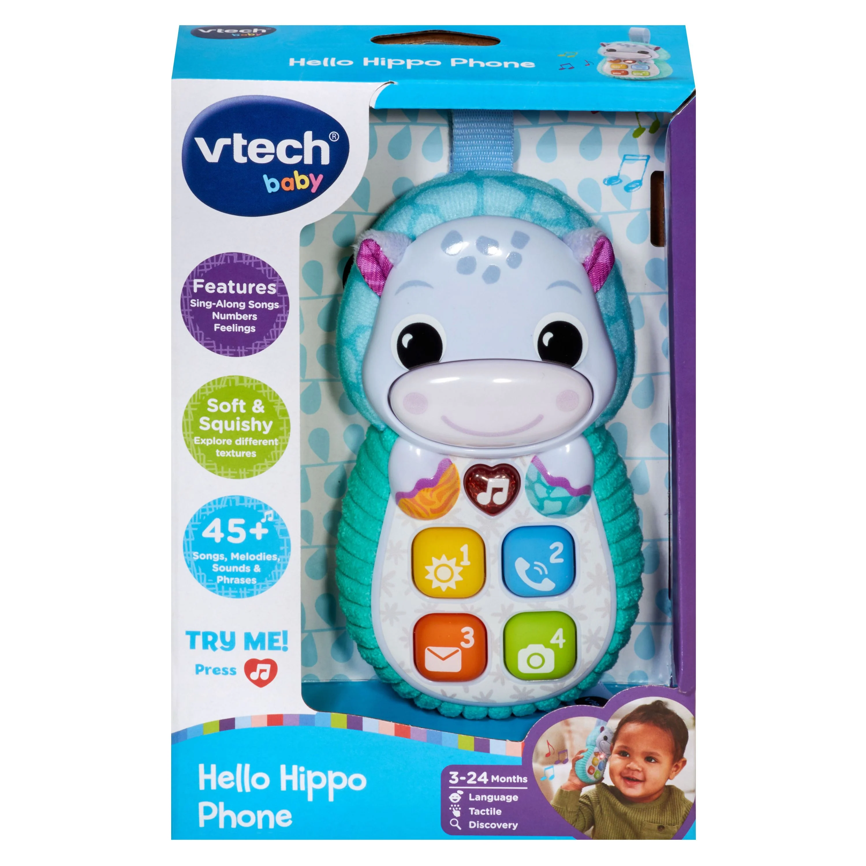 VTech Hello Hippo Phone - Blue