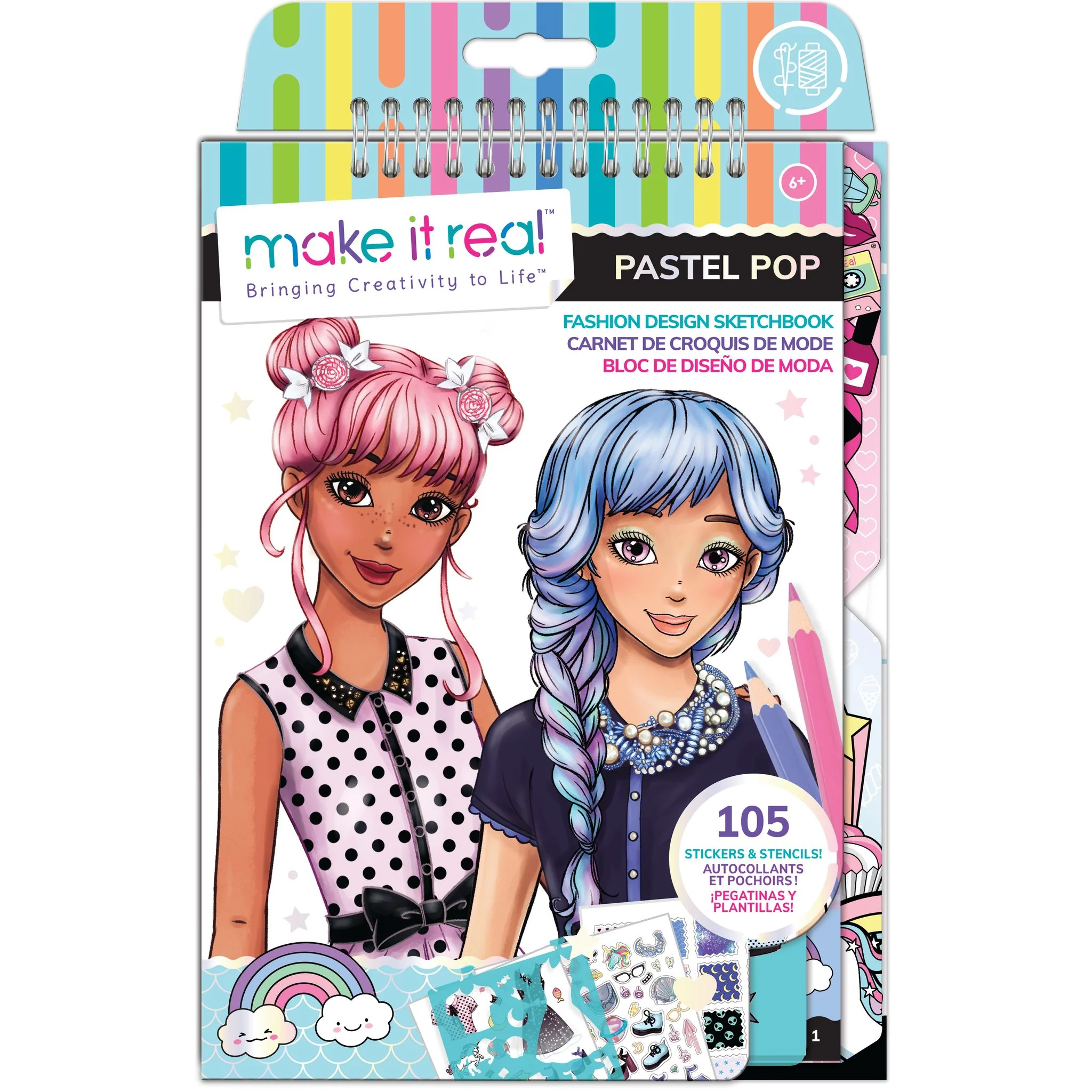 1389-make-it-real-fashion-design-sketchbook-pastel-pop-1.webp Make It Real Fashion Design Sketchbook: Pastel Pop