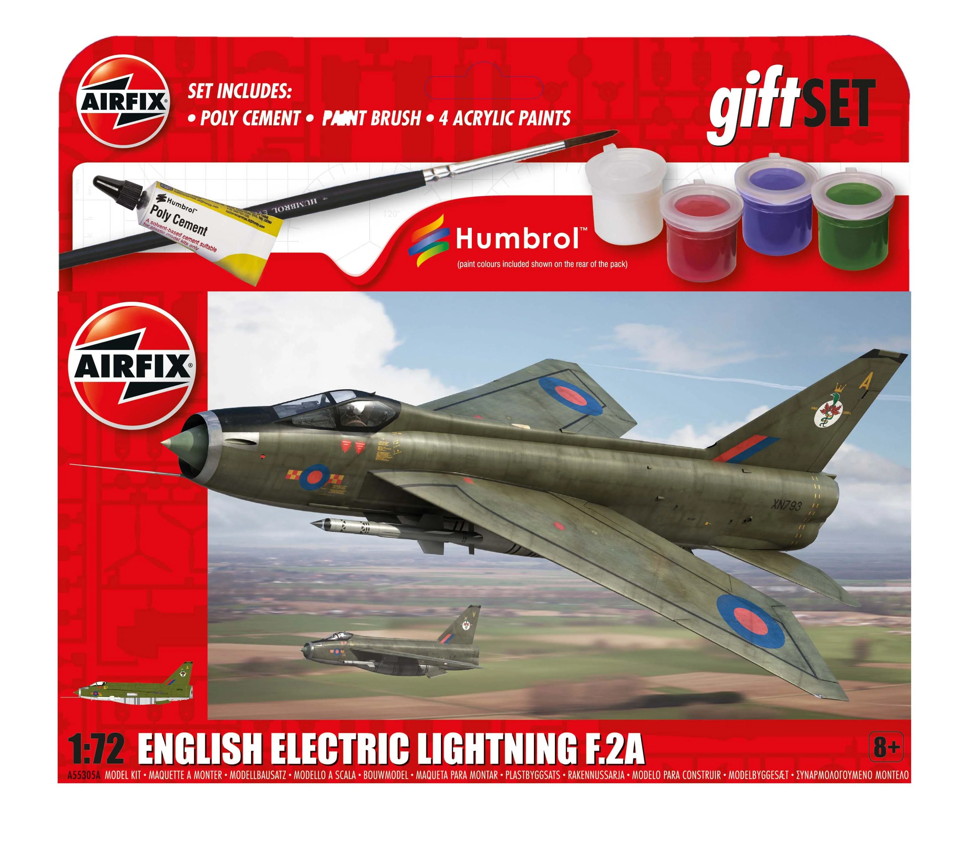 Airfix 1:72 English Electric Lightning F-2A Large Model Starter Set