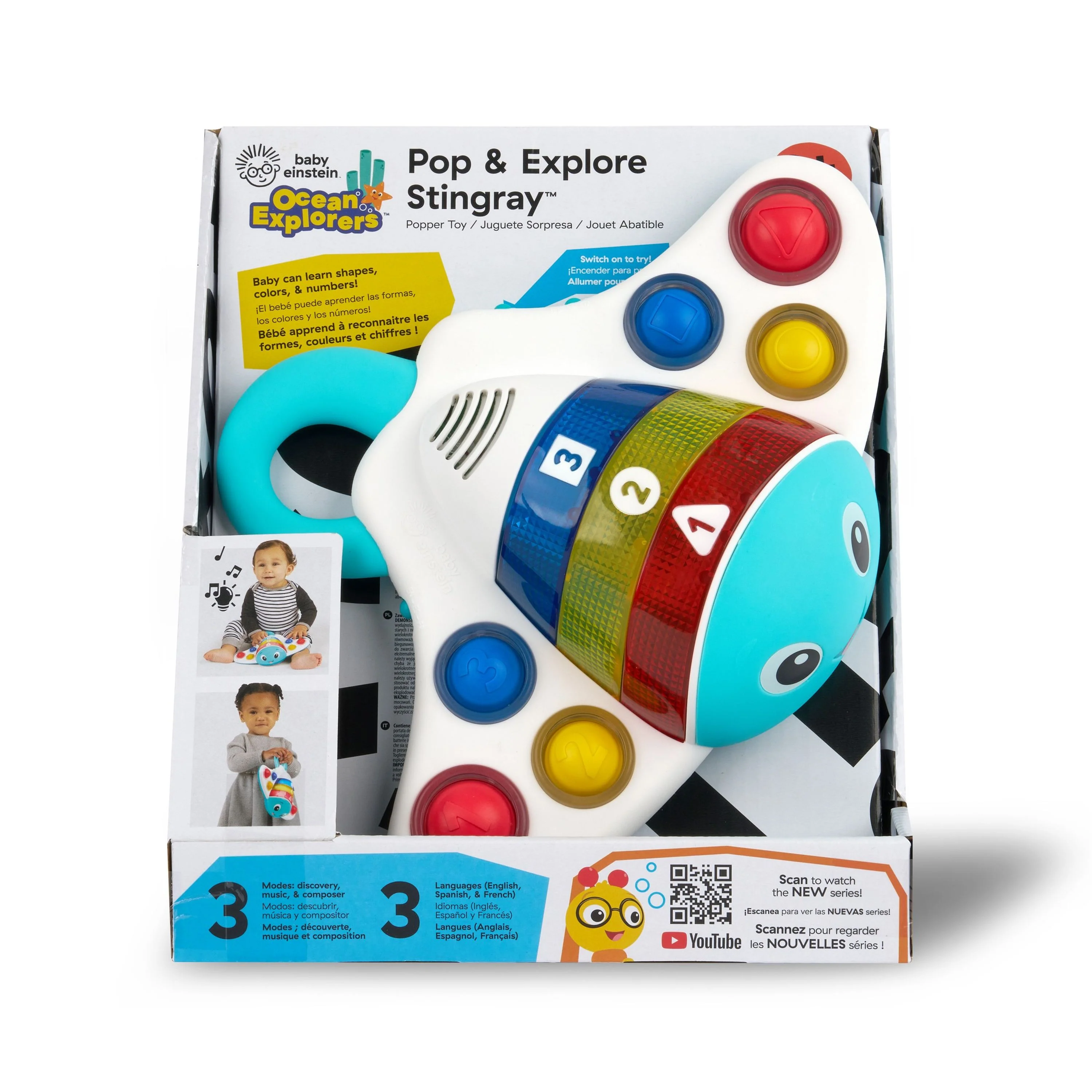 Baby Einstein Pop & Explore Stingray Popper