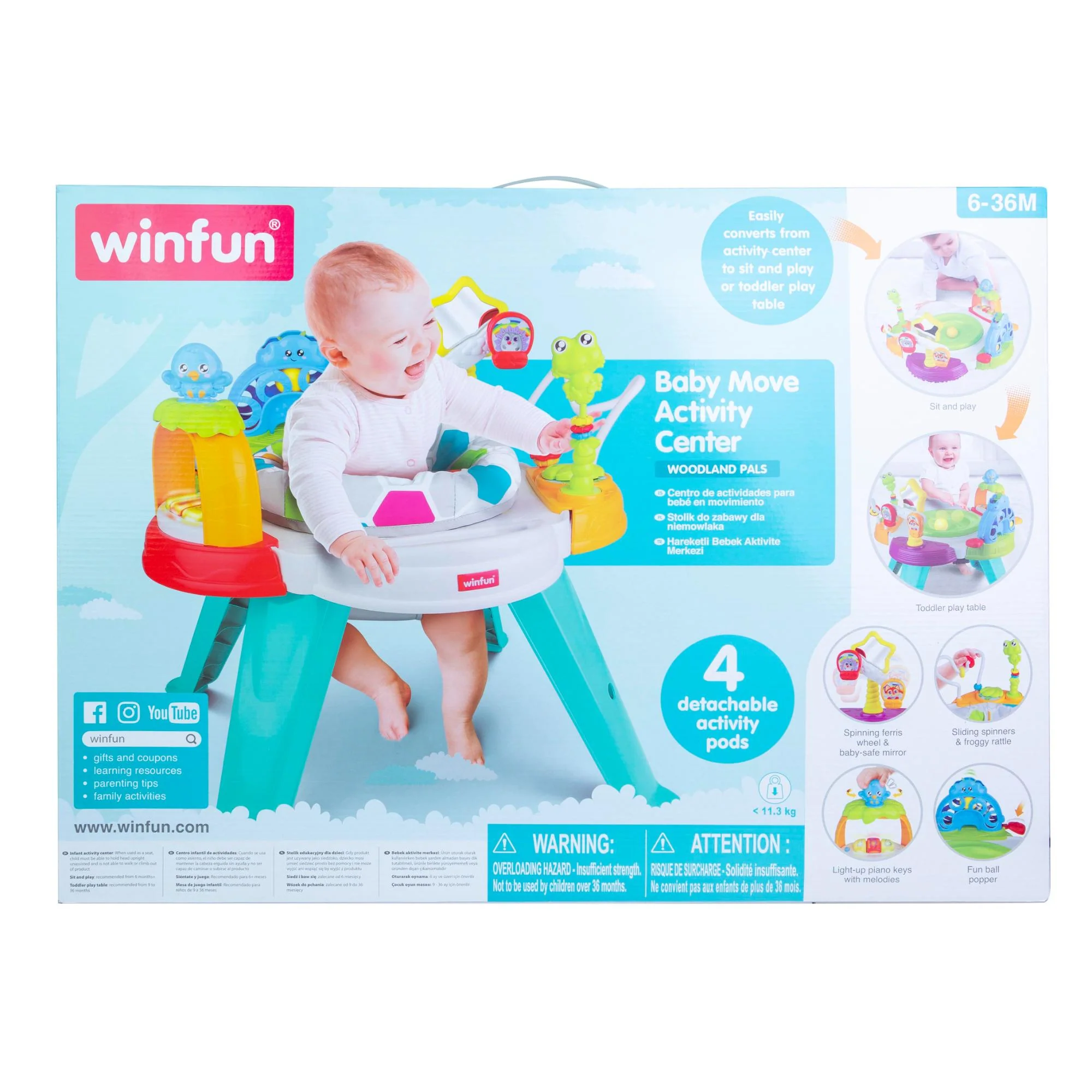 Winfun Baby Move Activity Center - Woodland Pals