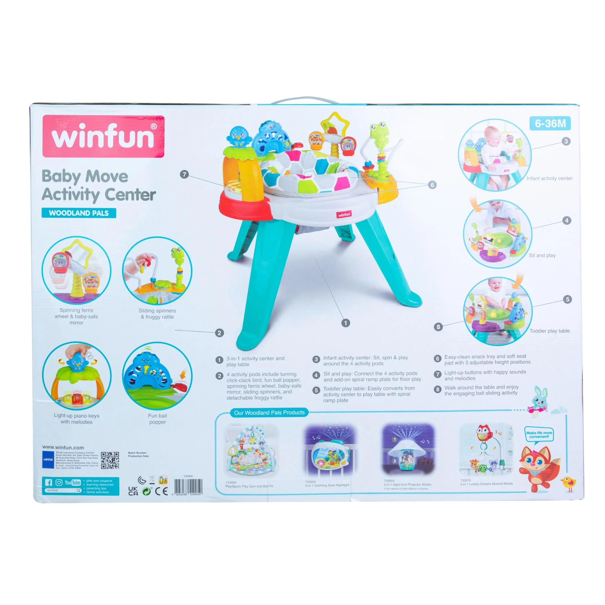 Winfun Baby Move Activity Center - Woodland Pals