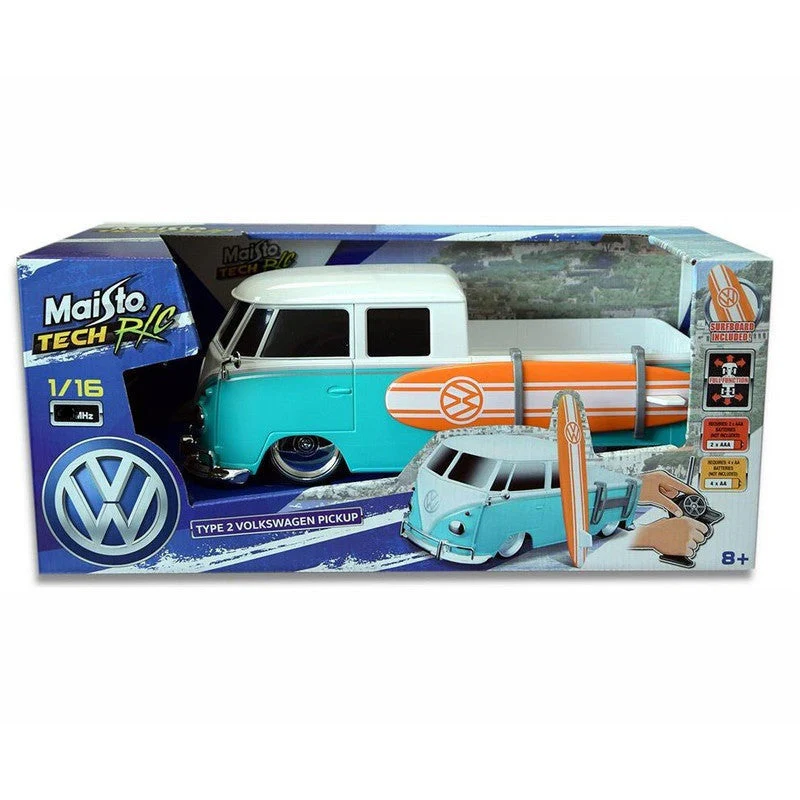 1529-maisto-tech-remote-control-1-16-volkswagen-type-2-pick-up-with-surfboard-2.webp Maisto Tech Remote Control 1:16 Volkswagen Type 2 Pick Up With Surfboard