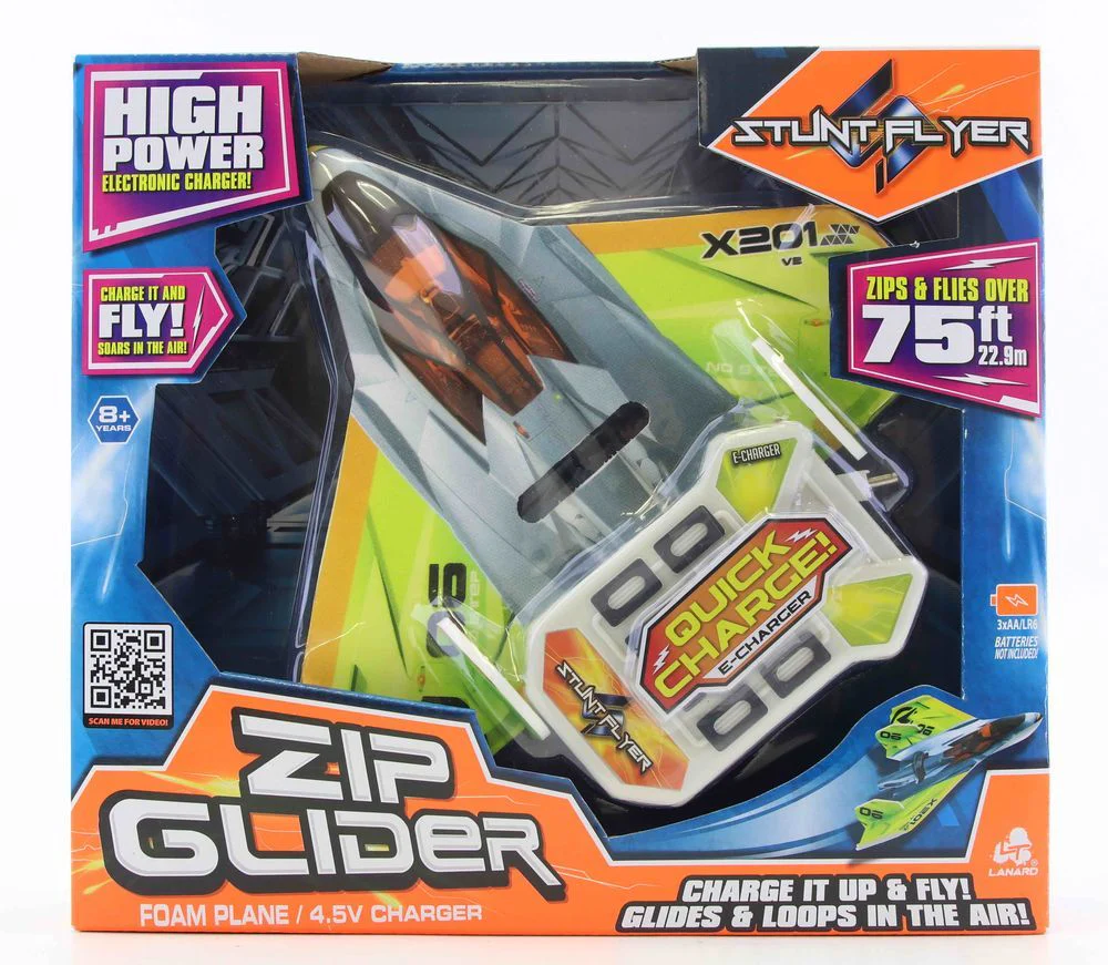 Lanard Stunt Flyer Zip Glider Foam Plane