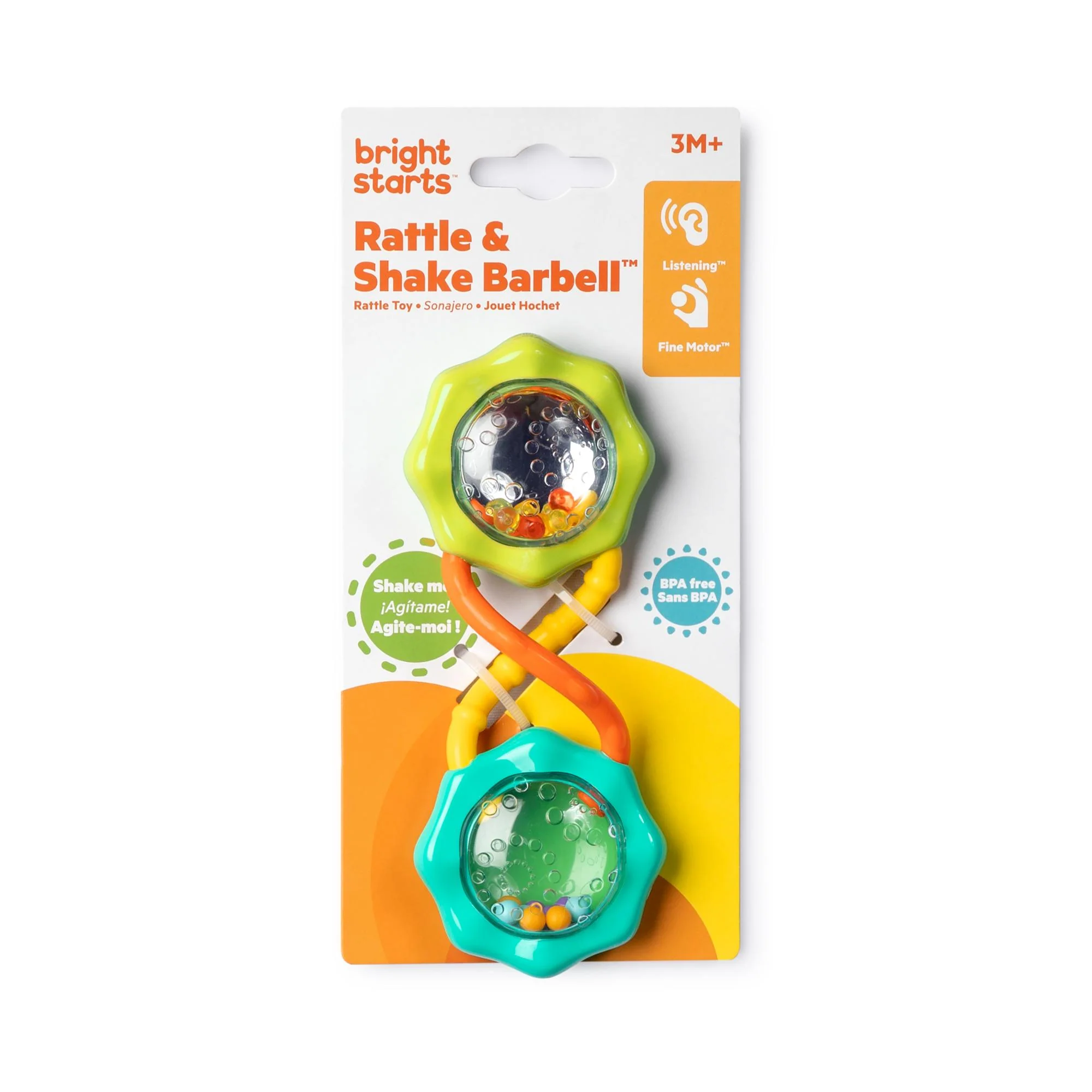 157-bright-starts-rattle-shake-barbell-toy-green-2.webp Bright Starts Rattle & Shake Barbell Toy - Green