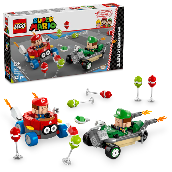 LEGO 72034 Super Mario Mario Kart – Baby Mario vs. Baby Luigi