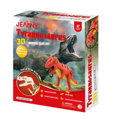 Jeanny 3D Wooden Clay Kit: T-Rex