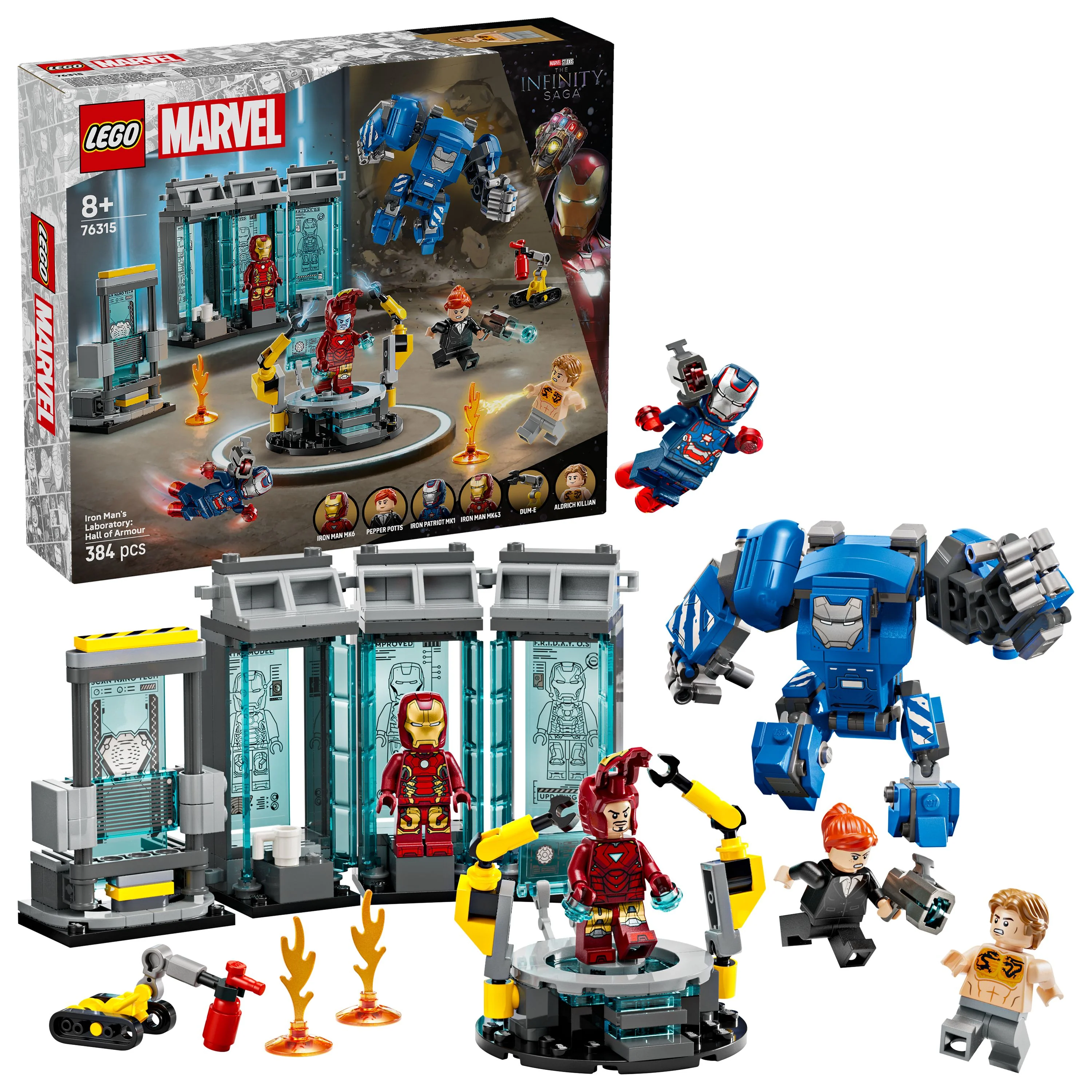 LEGO 76315 Super Heroes Iron Man’s Laboratory: Hall of Armor