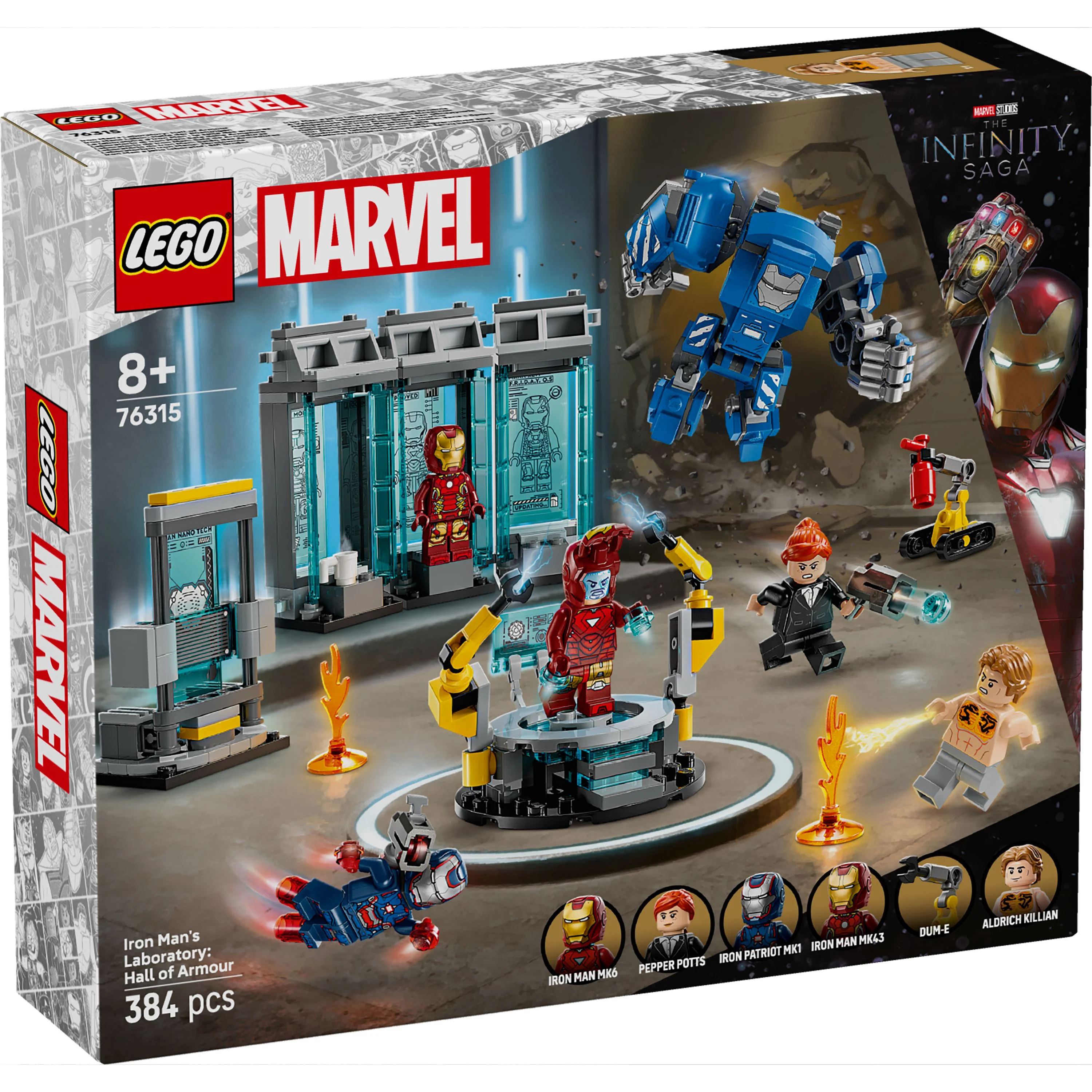 LEGO 76315 Super Heroes Iron Man’s Laboratory: Hall of Armor