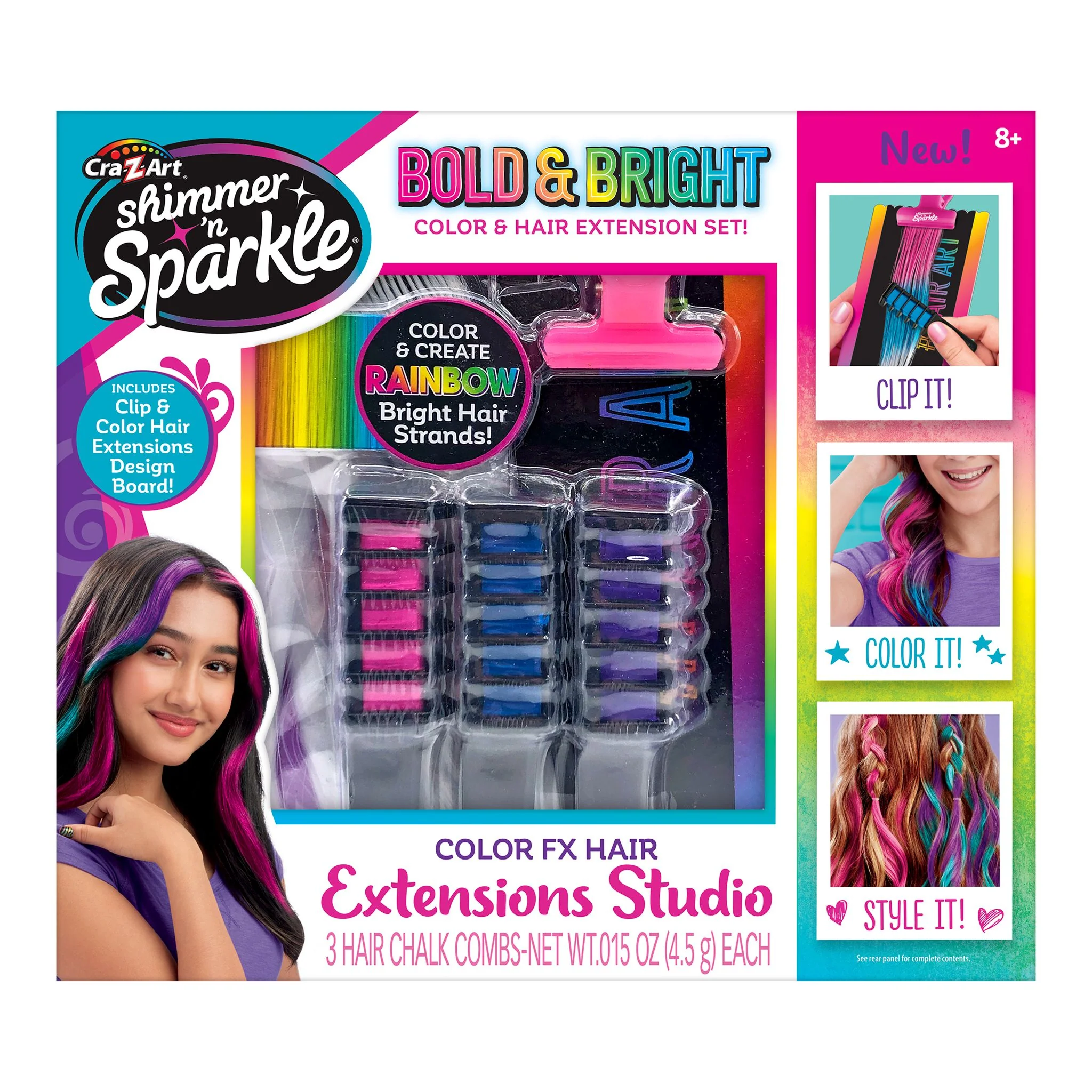 Cra-Z-Art Shimmer 'N Sparkle Color Fx Hair Extensions Studio