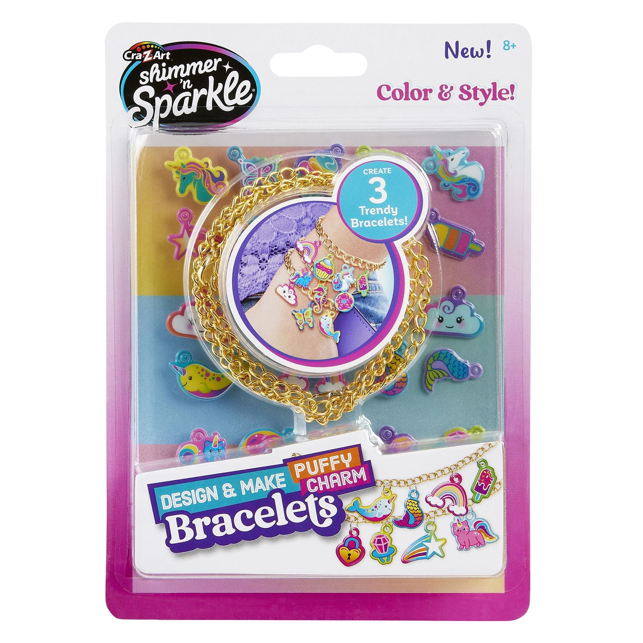 Cra-Z-Art Shimmer 'N Sparkle Design & Make Puffy Charm Bracelets