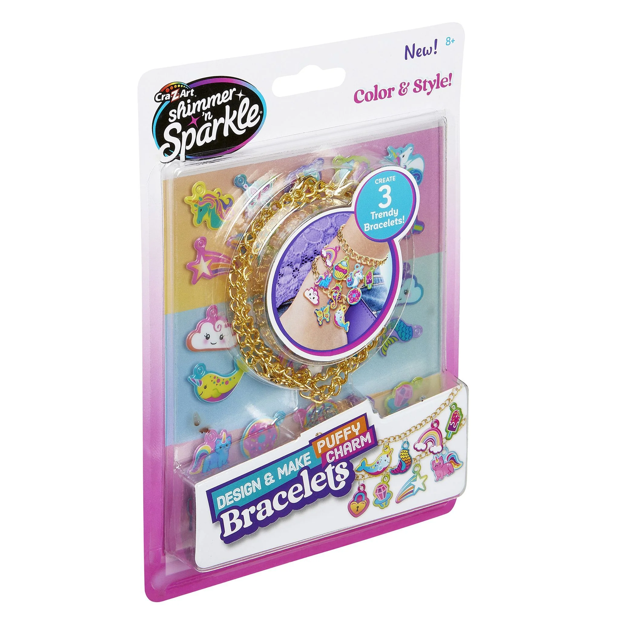 Cra-Z-Art Shimmer 'N Sparkle Design & Make Puffy Charm Bracelets