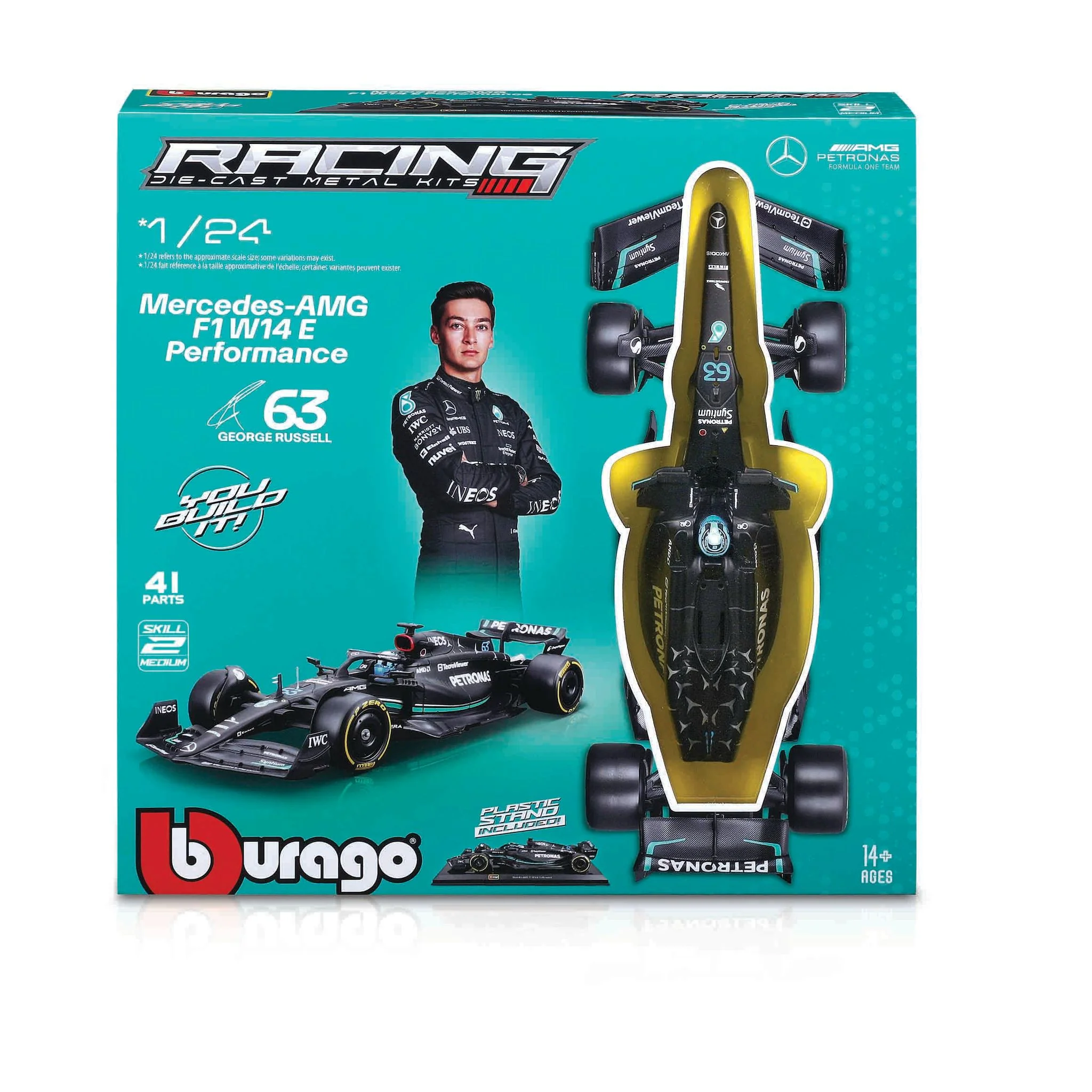 1844-bburago-1-24-mercedes-amg-petronas-w14e-2023-model-kit-63-russell-1.webp Bburago 1/24 Mercedes Amg Petronas W14e 2023 Model Kit #63 Russell