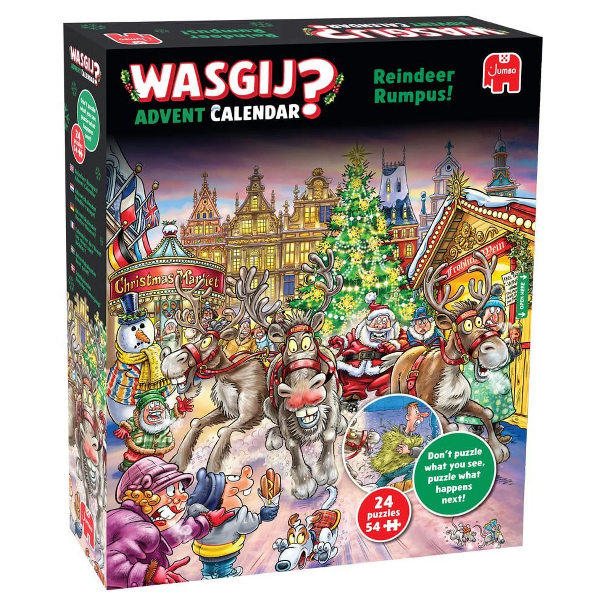 Wasgij Advent Calendar #2 -Reindeer Rumpus! Jumbo Jigsaw Puzzles