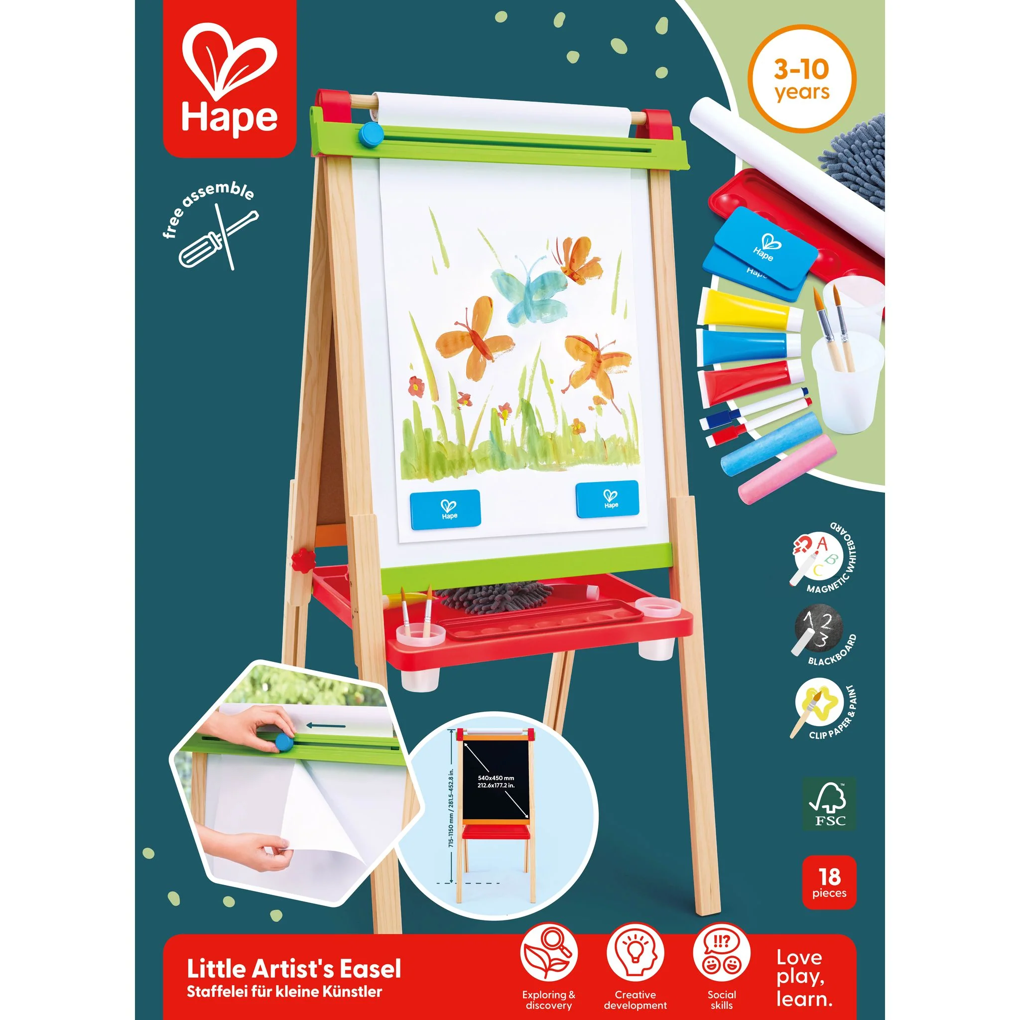 1911-hape-little-artists-easel-1.webp Hape Little Artists Easel