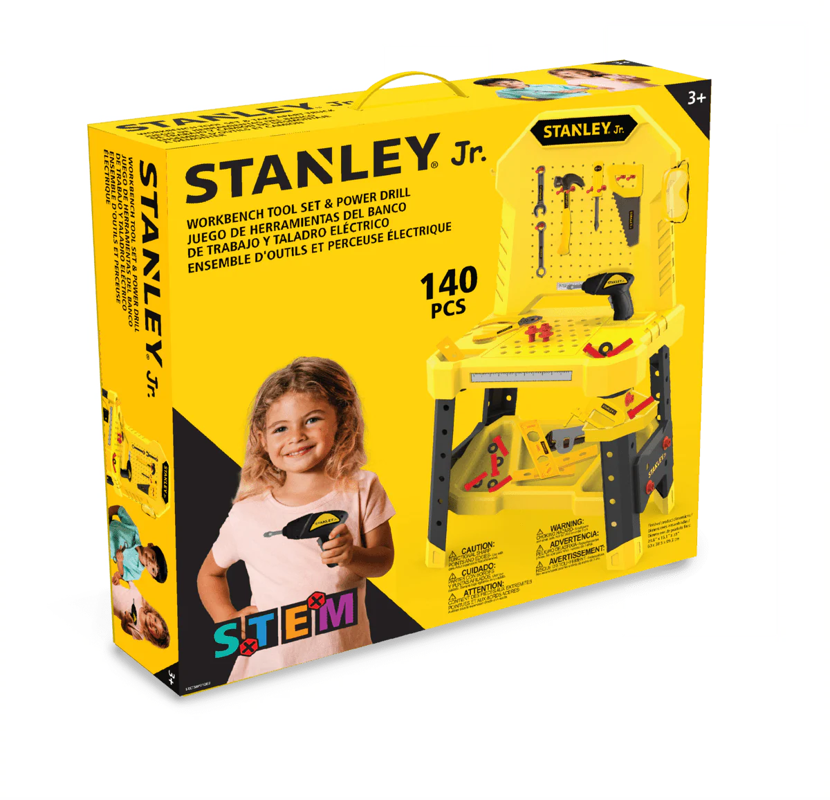 Stanley Jr. 140 Piece Workbench Tool Set & Power Drill