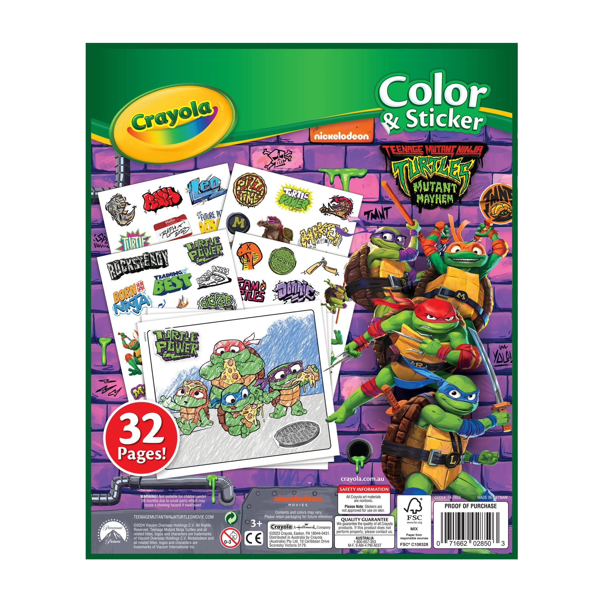 Crayola Color & Sticker Teenage Mutant Ninja Turtles