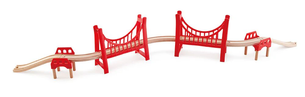 Hape Railway Extended Double Suspension Bridge