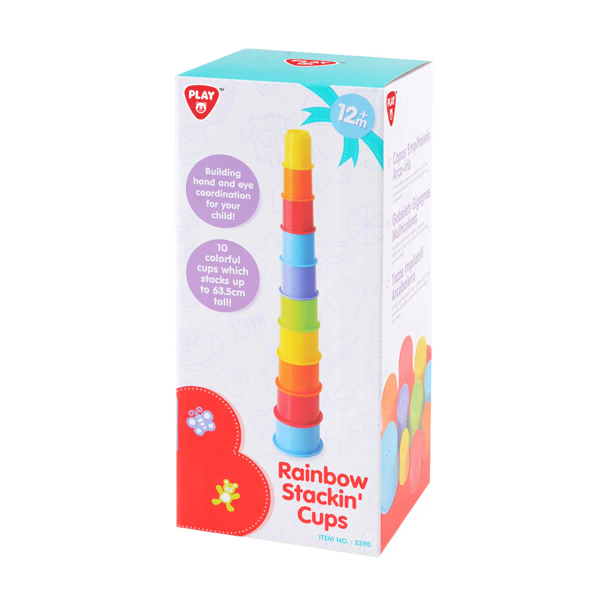 Playgo Toys Ent. Ltd. Rainbow Stackin' Cups 10 Pieces