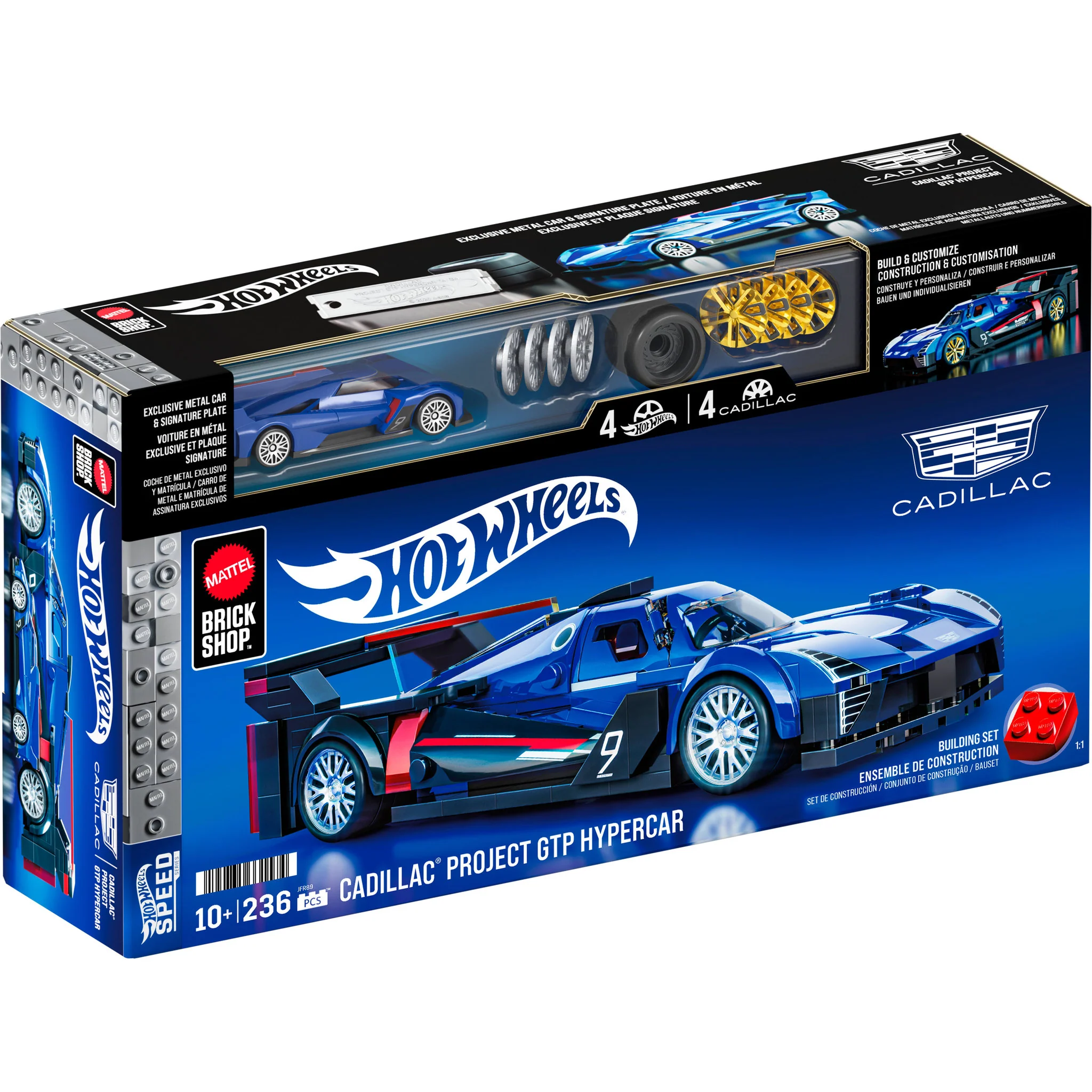 Mattel Brick Shop Hot Wheels Speed Cadillac Building Set