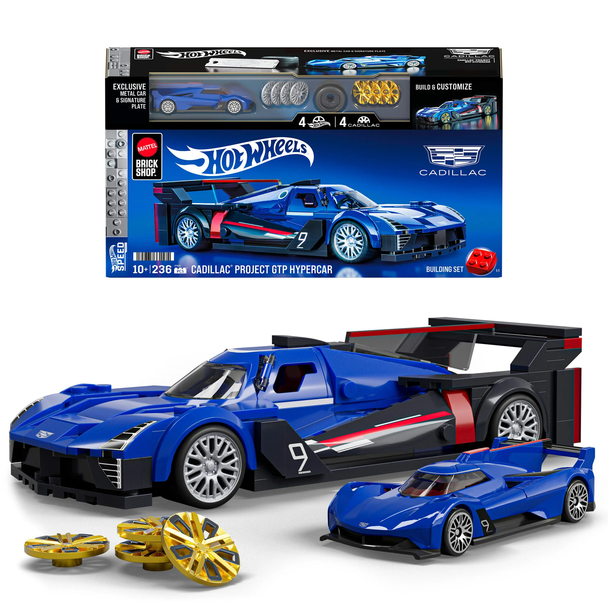 Mattel Brick Shop Hot Wheels Speed Cadillac Building Set