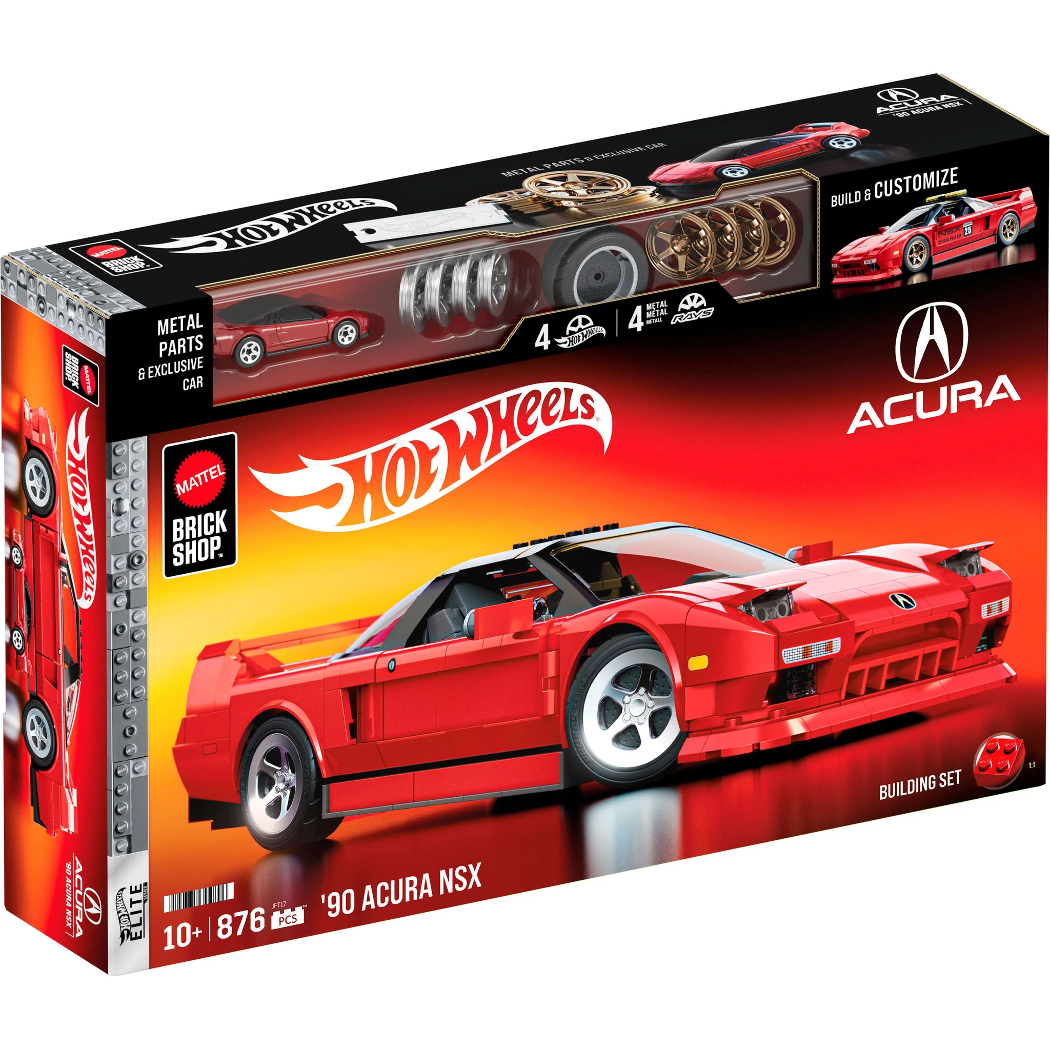 Mattel Brick Shop Hot Wheels Elite Acura NSX Building Set