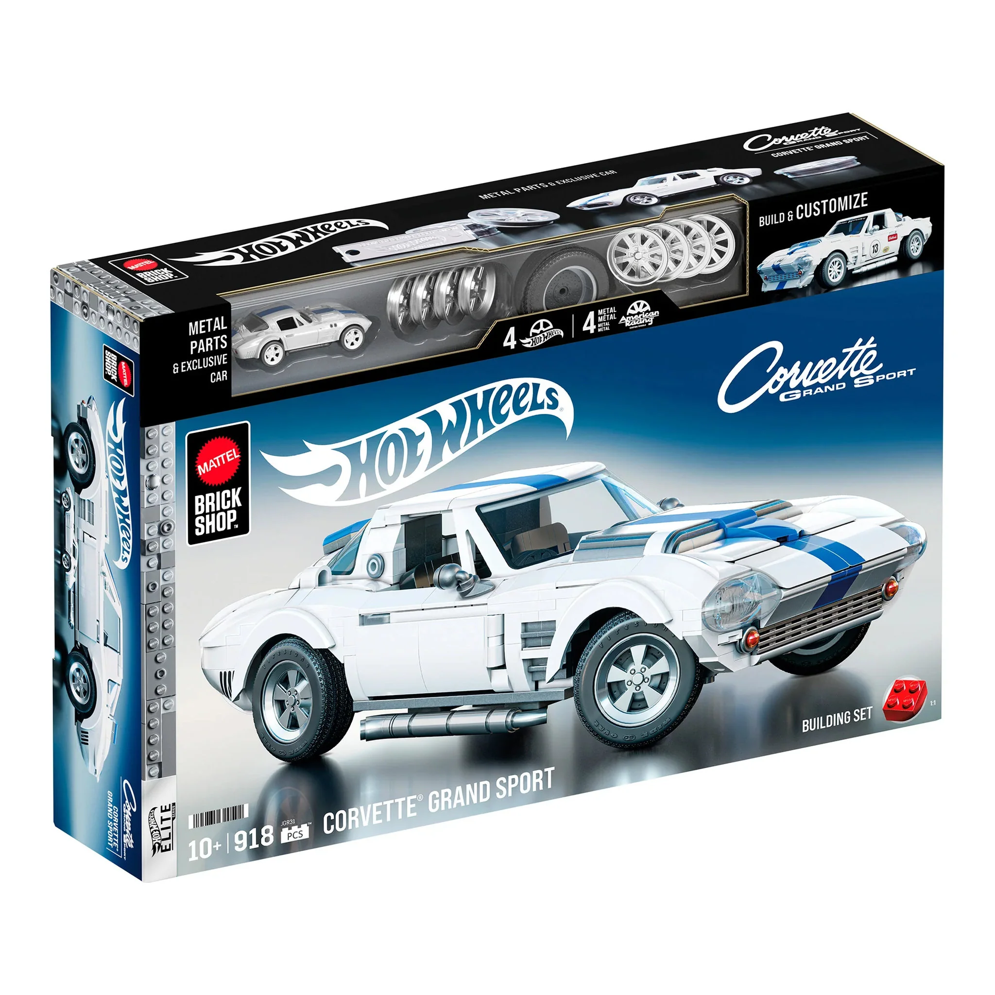 Mattel Brick Shop Hot Wheels Elite 1963 Corvette Building Set