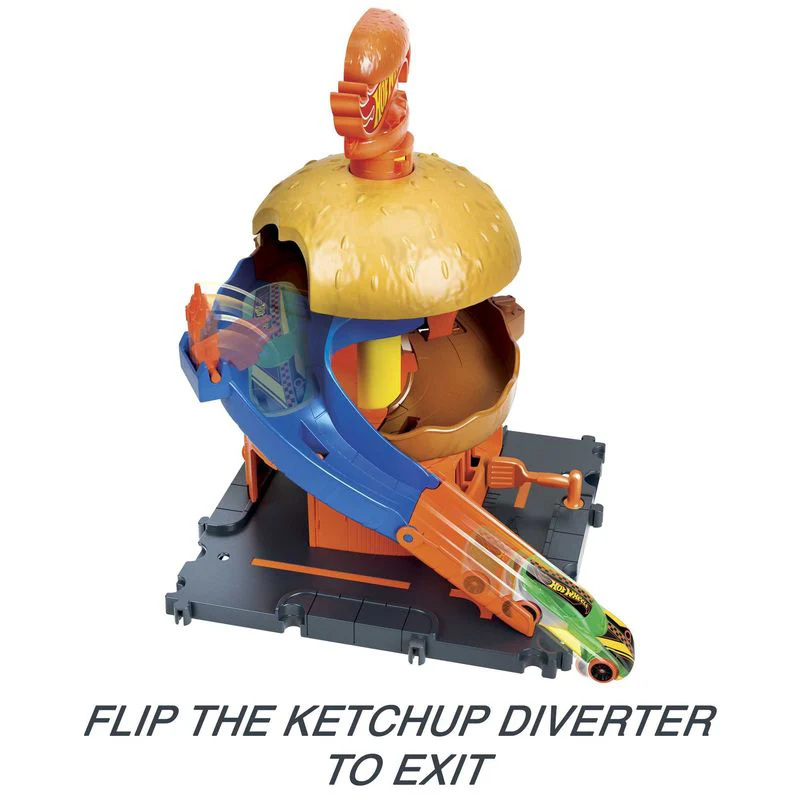 Hot Wheels City Downtown Burger Drive-Thru Playset
