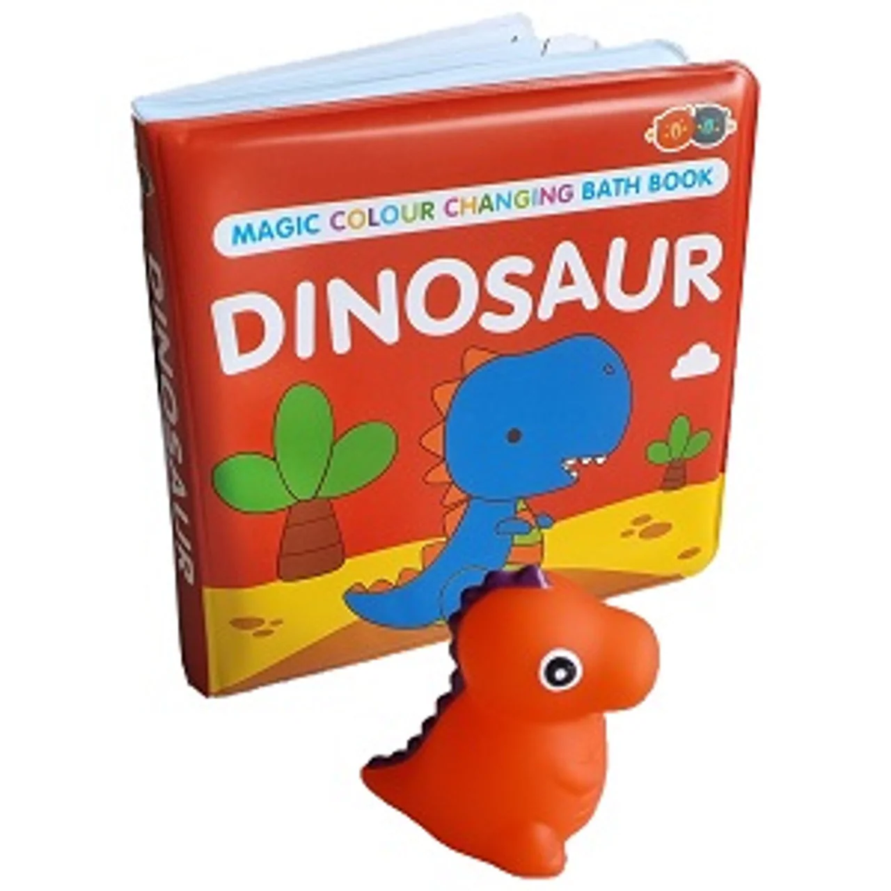 Buddy And Barney Magic Colour Changing Bath Book & Toy - Dinosaur