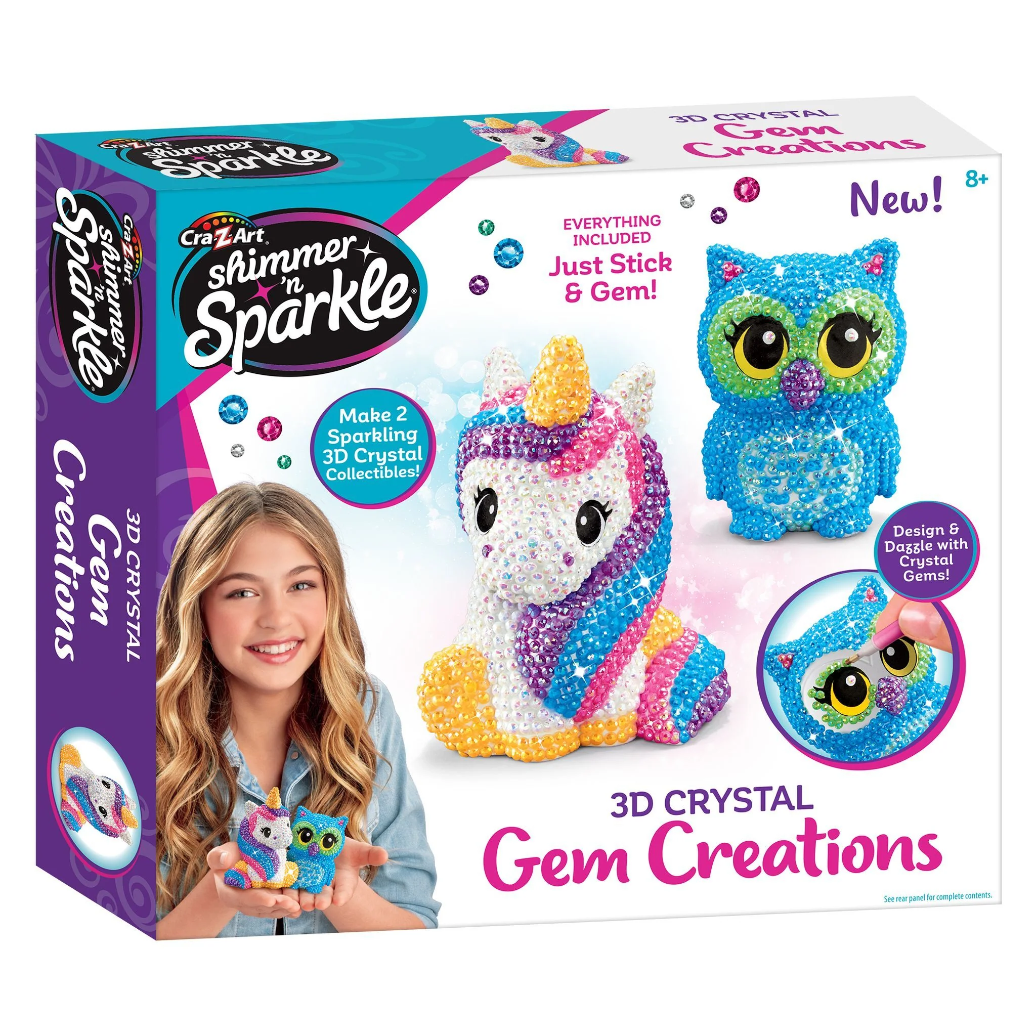 Cra-Z-Art Shimmer 'N Sparkle 3D Crystal Gem Creations