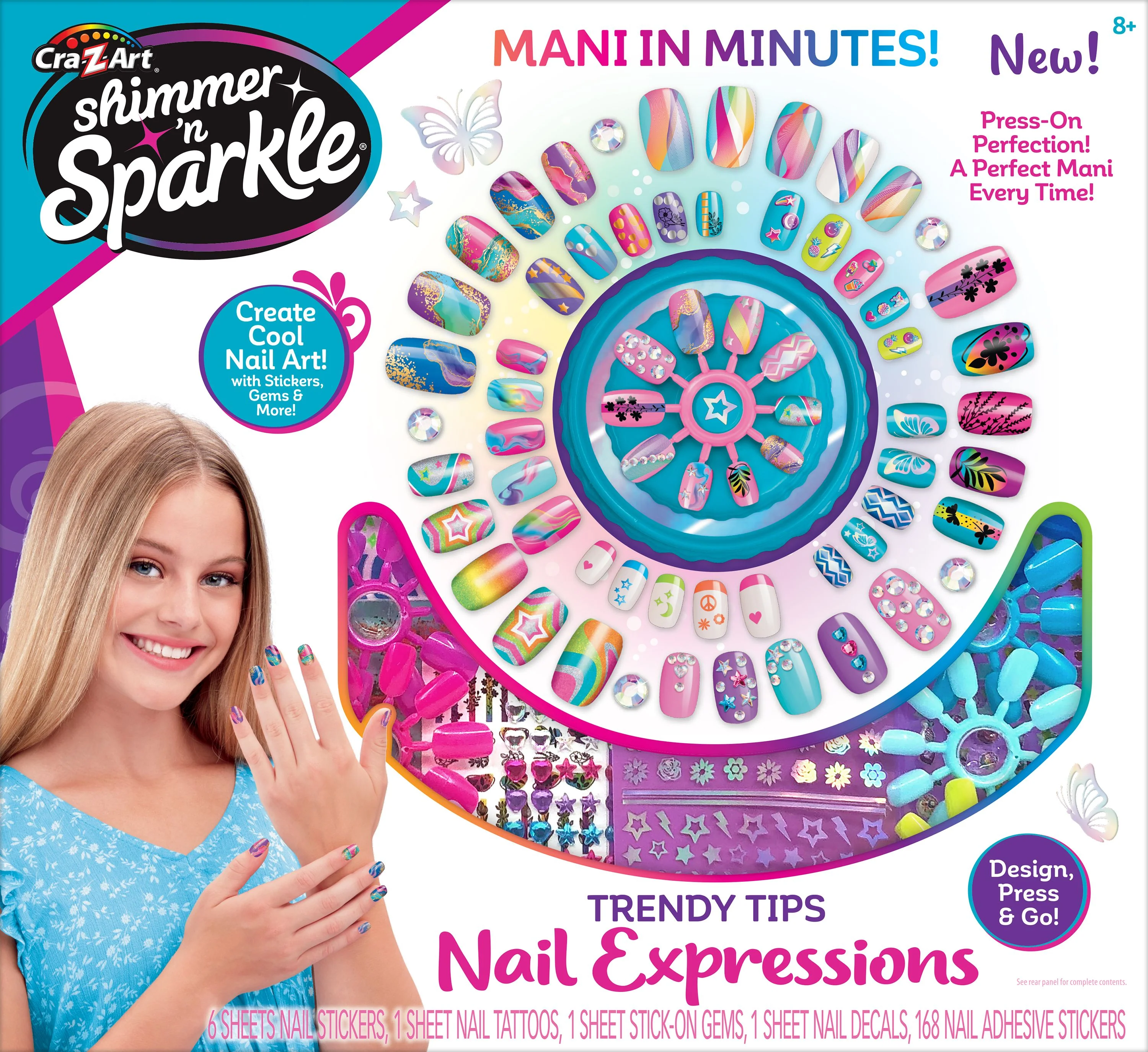 Cra-Z-Art Shimmer 'N Sparkle Trendy Tips Nail Expressions