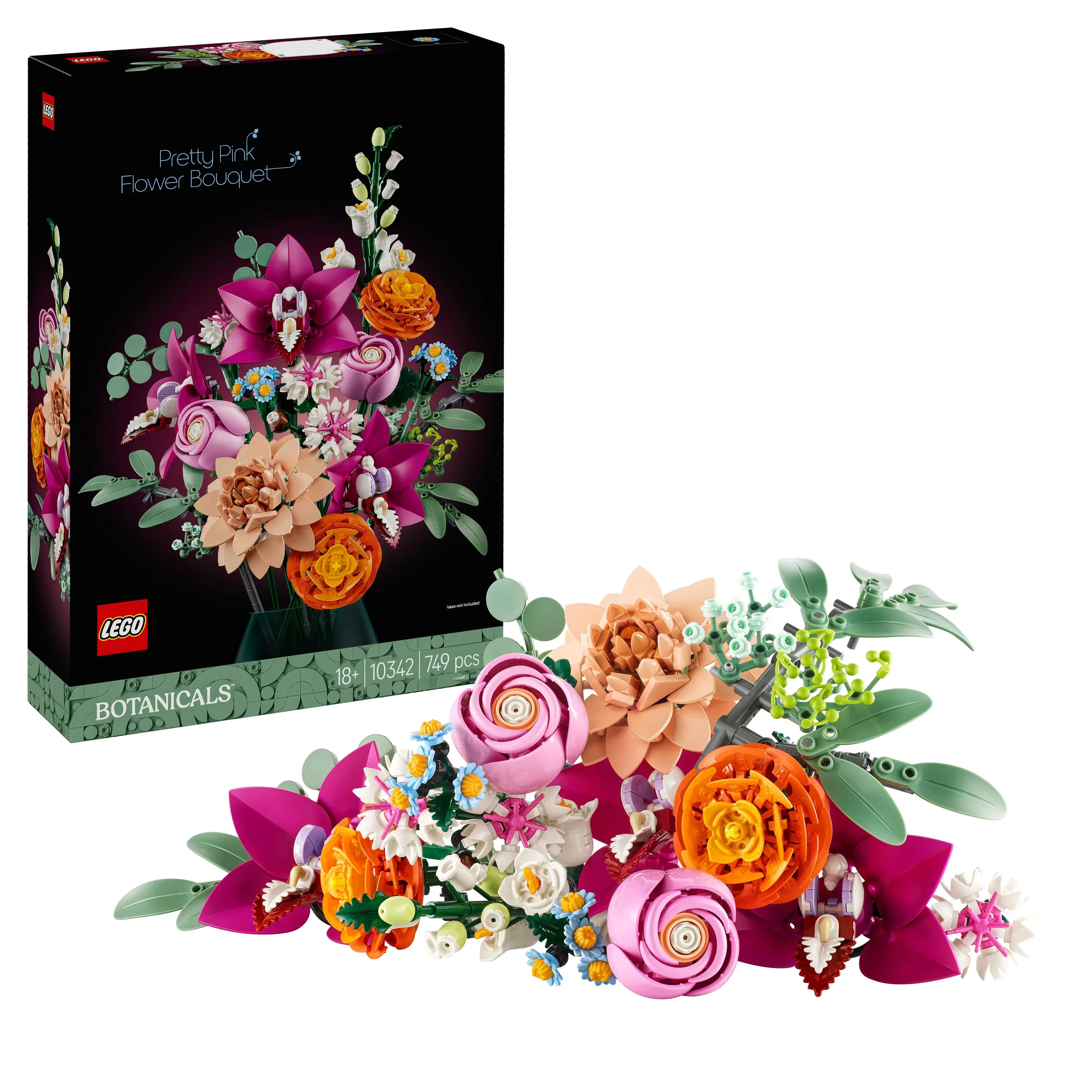 LEGO 10342 Botanicals Pretty Pink Flower Bouquet - Toyworld NZ